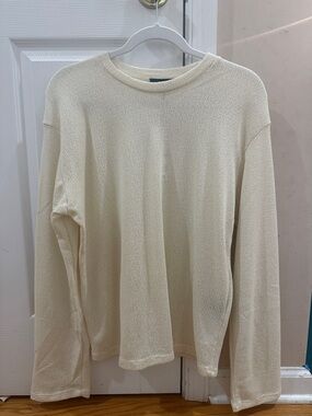 Zara Women's Cream Crewneck Sweater